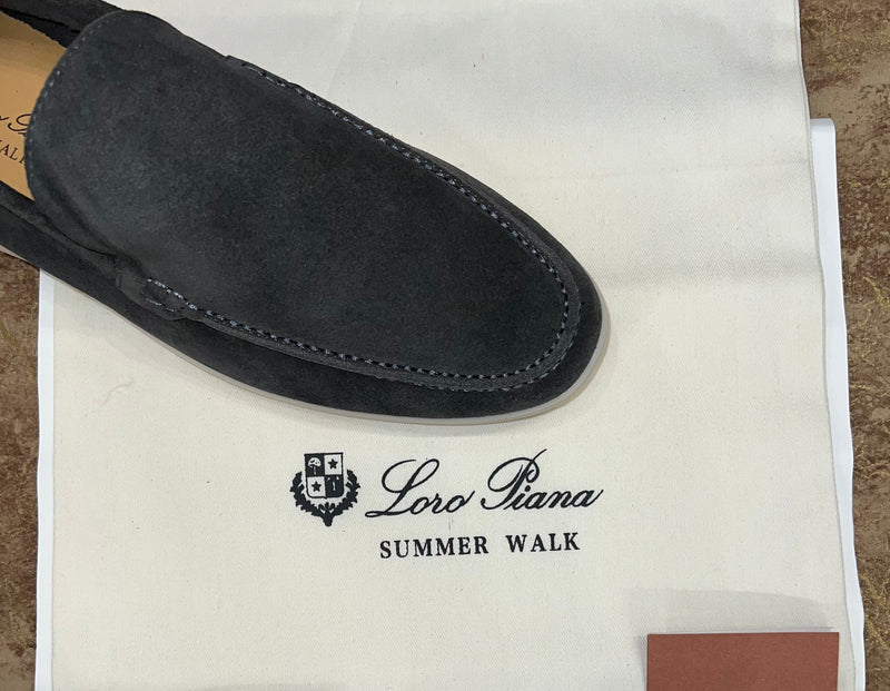 Loro Piana Summer Walk Loafer Suede - Grey
