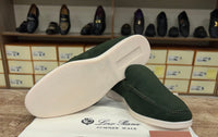 Loro Piana Summer Walk Loafer Suede - Dark Green