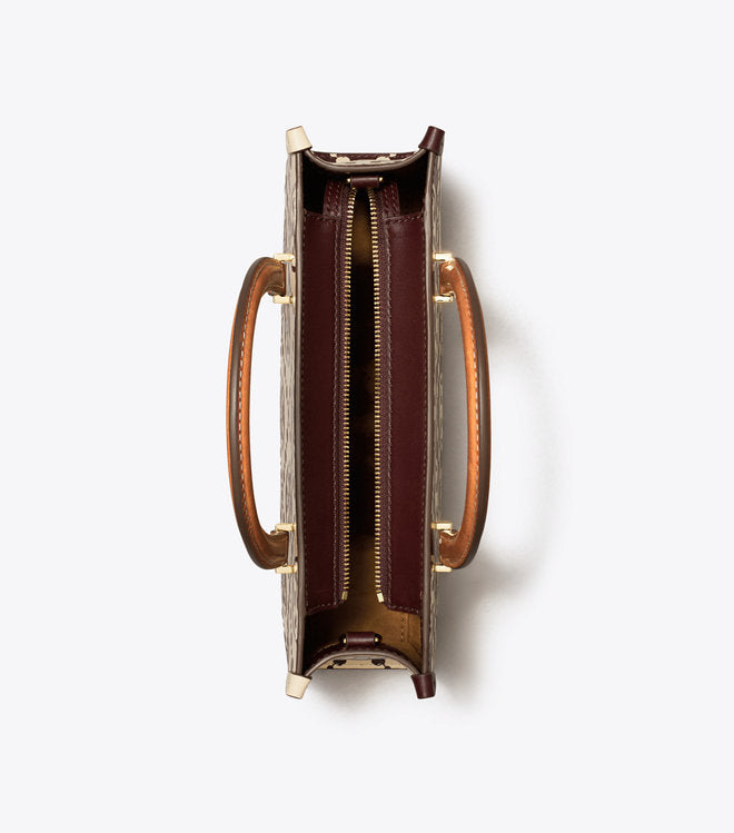 Tory Burch T Monogram Contrast Embossed Small Rectangular Tote