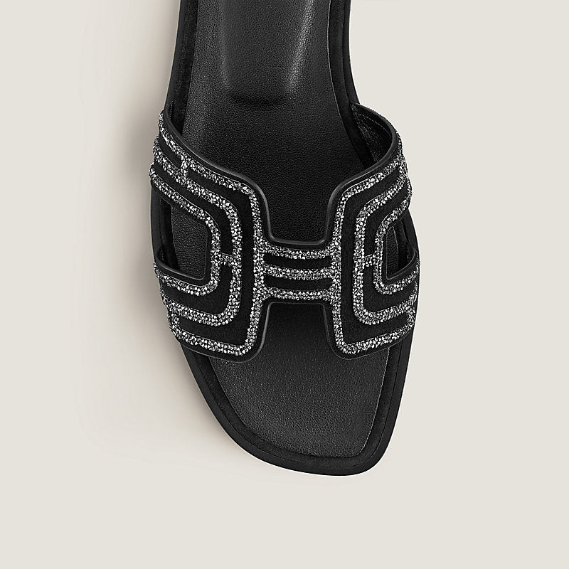 Oran sandal noir / argent