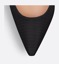 J'Adior Slingback Flat Black Technical Fabric