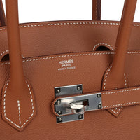 Hermès Shoulder Birkin Light 29 Gold Evercolor Palladium Hardware