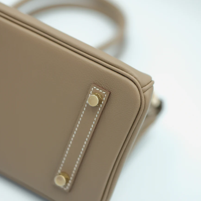 Hermes Shoulder Birkin Light 29 Etoupe Evercolor with Gold Hardware