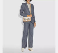 Tabby 26 Shoulder Bag in Color Block with Snakeskin Detail