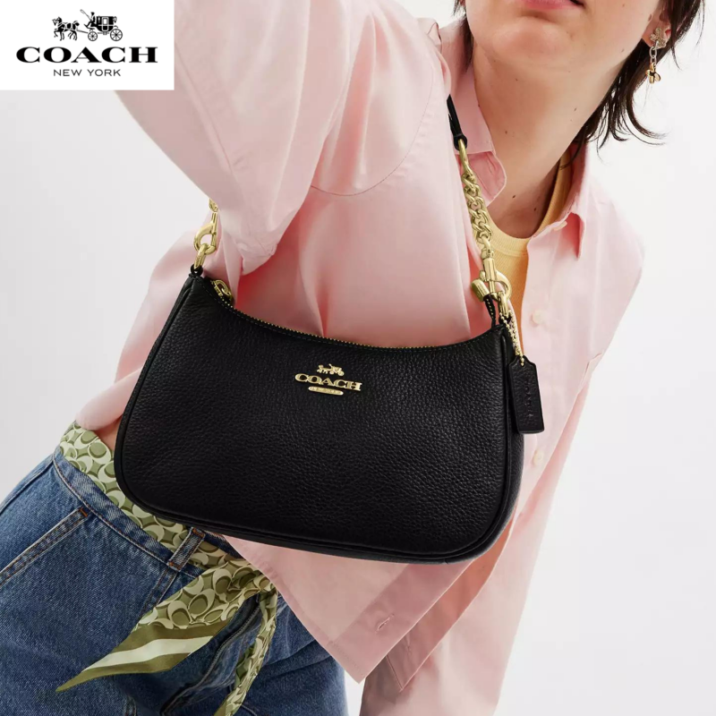 Coach Teri Shoulder Bag, Gold/Black