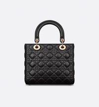 Medium Lady Dior Bag Black Cannage Lambskin