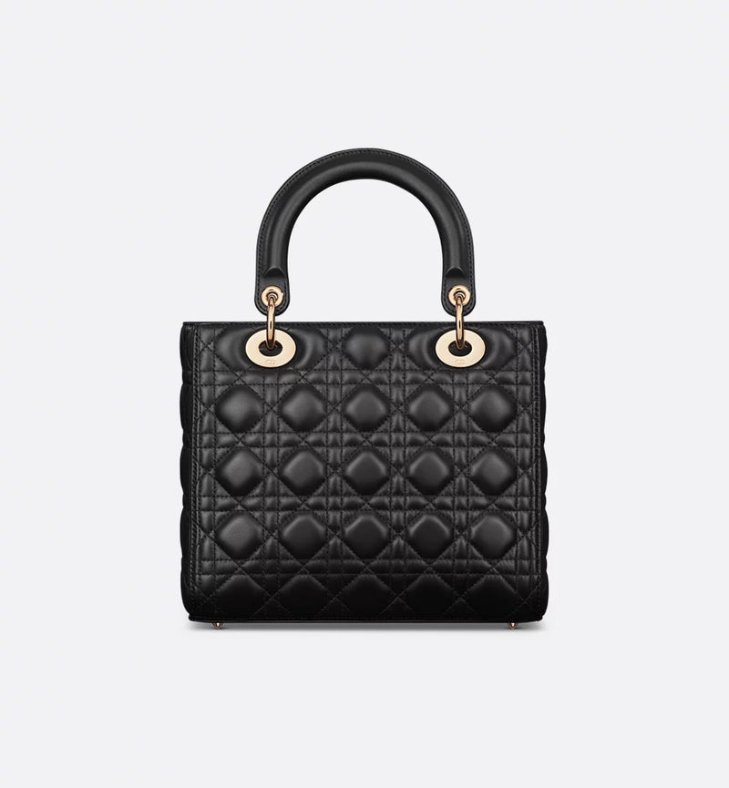Medium Lady Dior Bag Black Cannage Lambskin