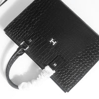 Hermès black crocodile leather briefcase