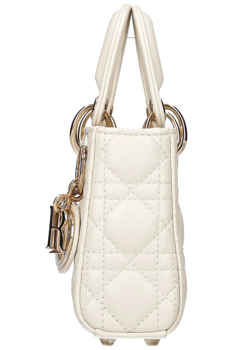 CD Micro Lady Dior Cannage – White