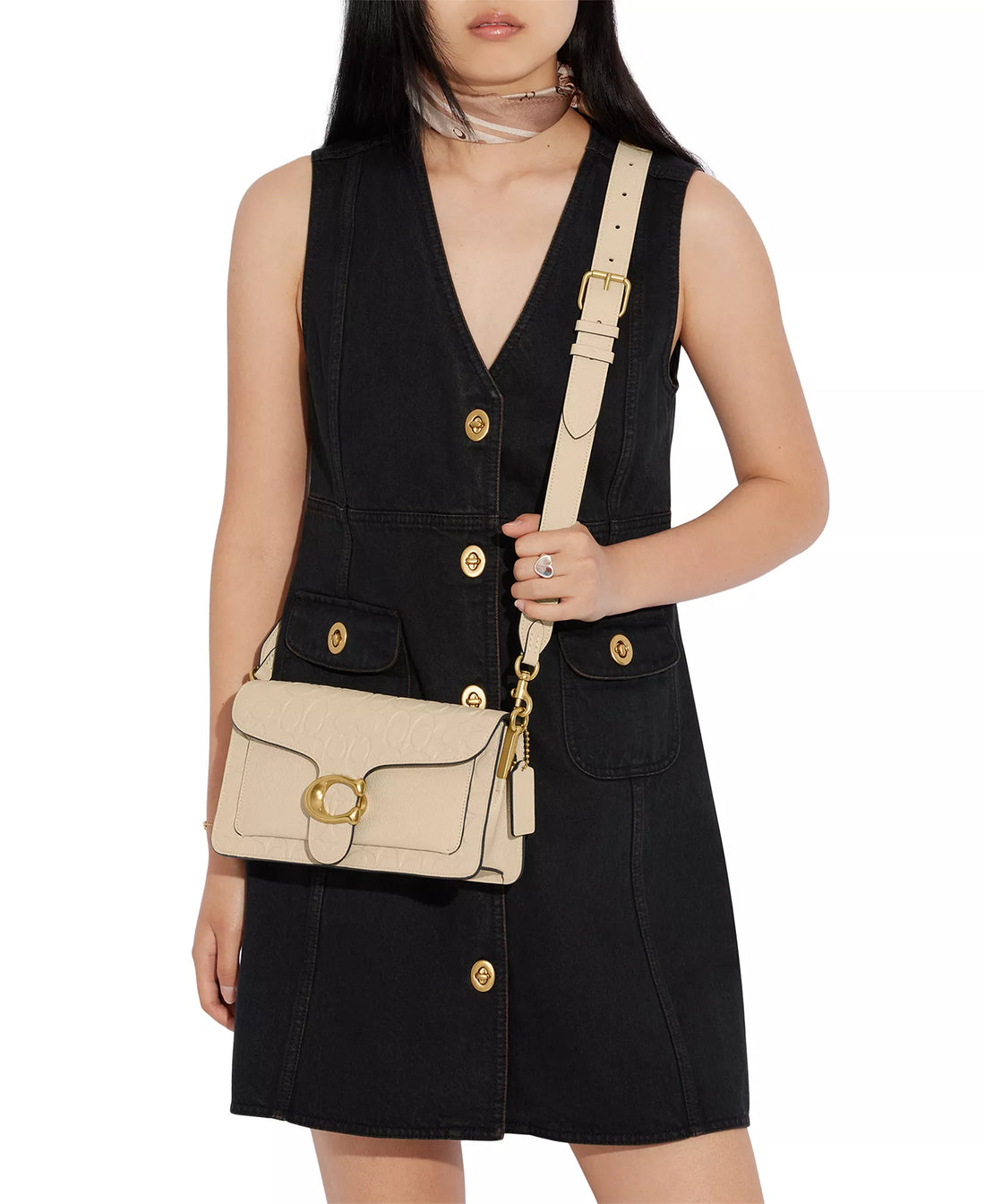 COACH – Embossed Signature Leather Tabby 26