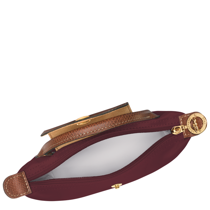 Le Pliage Original Pouch with handle Burgundy - Recycled canvas