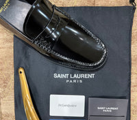 YSL Black Major Loafers