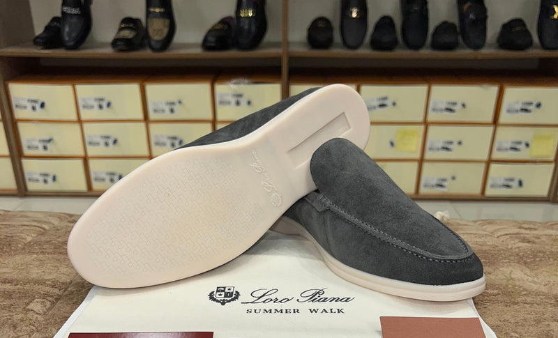 Loro Piana Summer Walk Loafer Suede - Grey