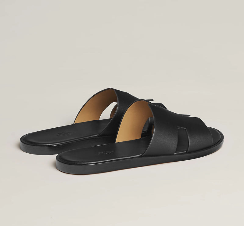 HERMÈS IZMIR BLACK SLIDE MEN
