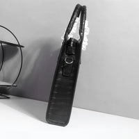 Hermès black crocodile leather briefcase