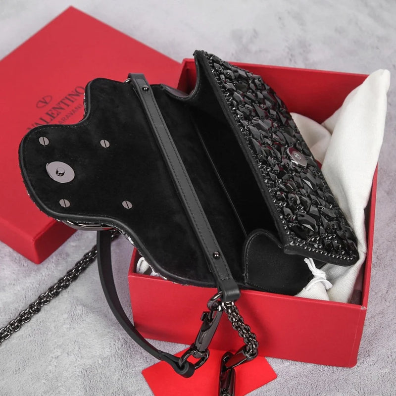 Valentino – Loco Crystal Black Evening Bag