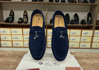 Loro Piana Summer Charms Walk Loafer Suede - Blue
