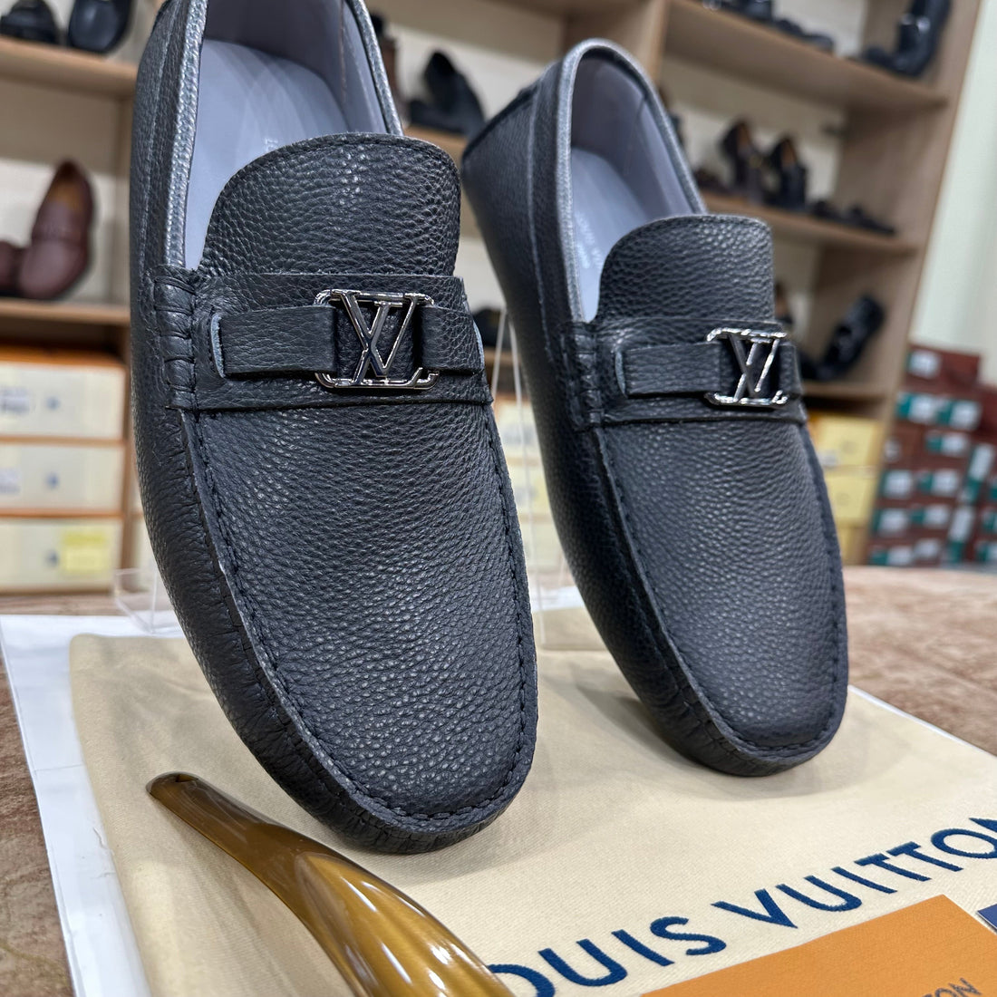 Louis Vuitton Black Texter Normal Loafer