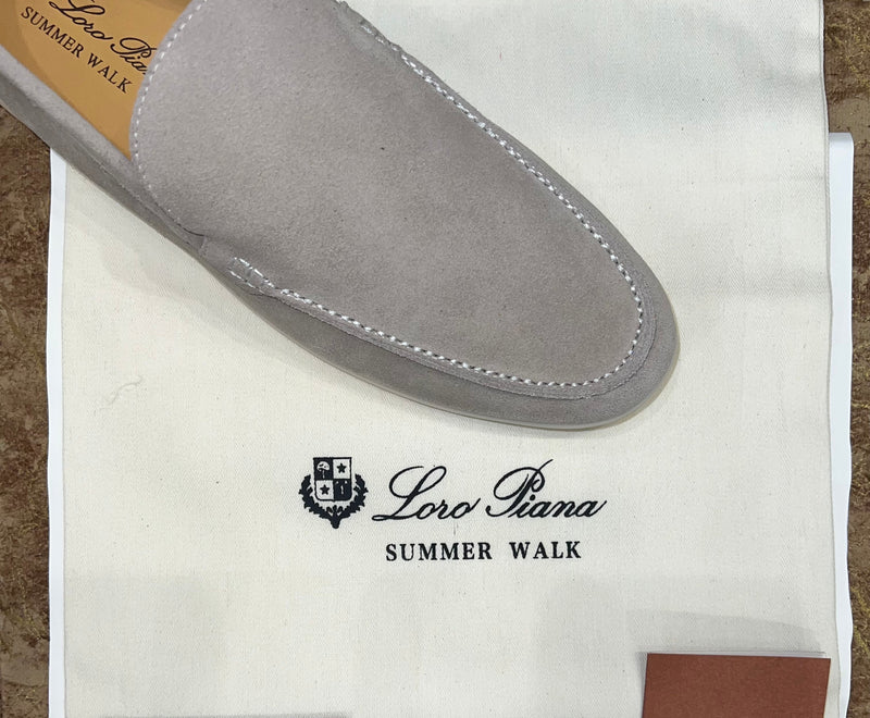 Loro Piana Summer Walk Loafer Suede - Off White