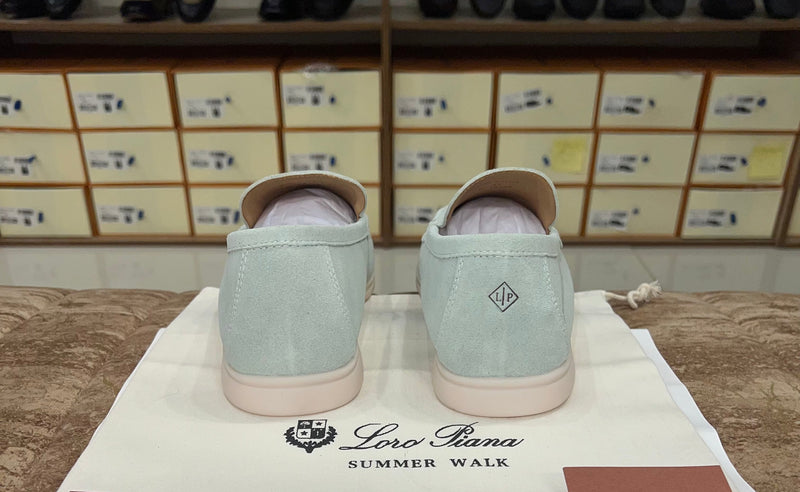 Loro Piana Summer Walk Loafer Suede - Light Blue