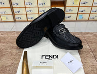 .Fendi Black Grey Major Loafers