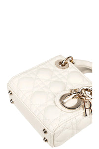 CD Micro Lady Dior Cannage – White