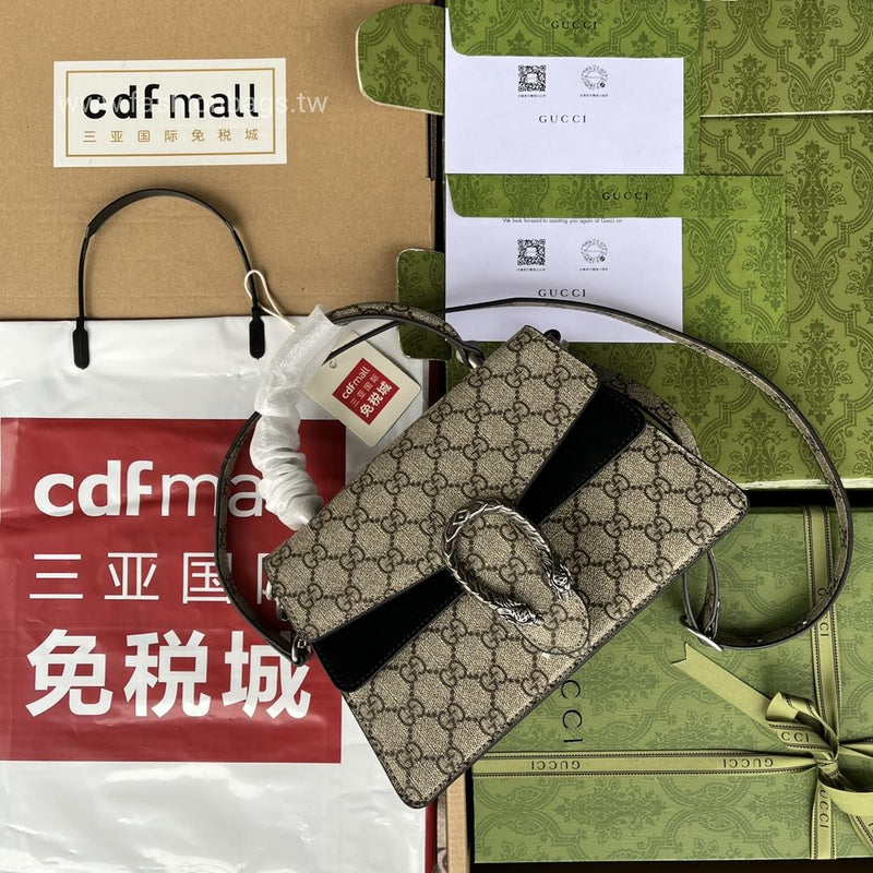Gucci Dionysus Small GG Supreme Canvas Shoulder and Crossbody Bag 400249
