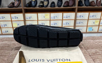 Louis Vuitton Silver Logo Normal Loafer Black