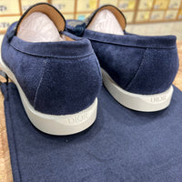 Dior Granville Blue Suede Loafers Slip On