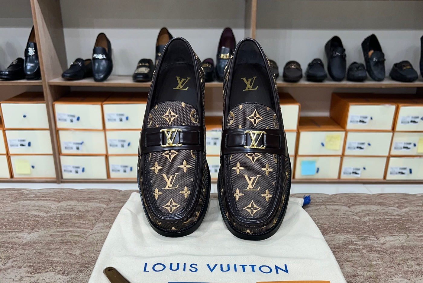 .. Louis.Vuitton New H Brown Major Loafers