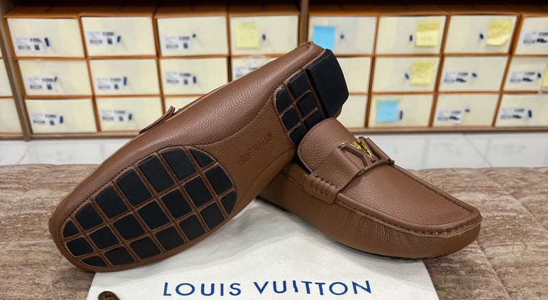 Louis Vuitton Texture Brown Logo Normal Loafer