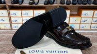 . Louis.Vuitton Brown Flower Major Loafers