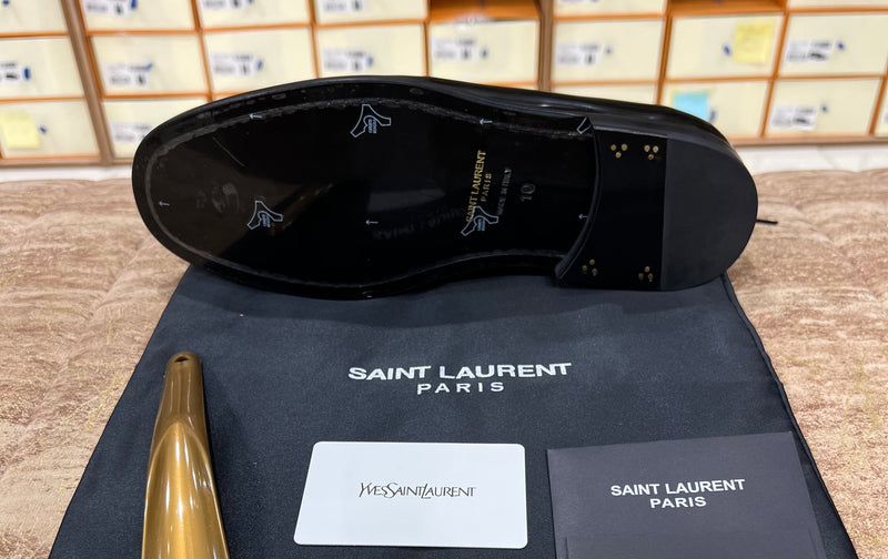 YSL Black Major Loafers
