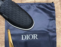Dior Slip On Black Pattern Suede Leather