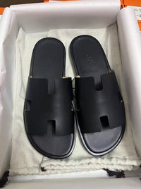 HERMÈS IZMIR BLACK SLIDE MEN