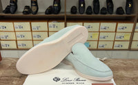 Loro Piana Summer Walk Loafer Suede - Light Blue