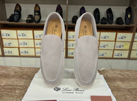 Loro Piana Summer Walk Loafer Suede - Off White