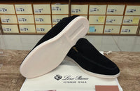 Loro Piana Summer Walk Loafer Suede - Black