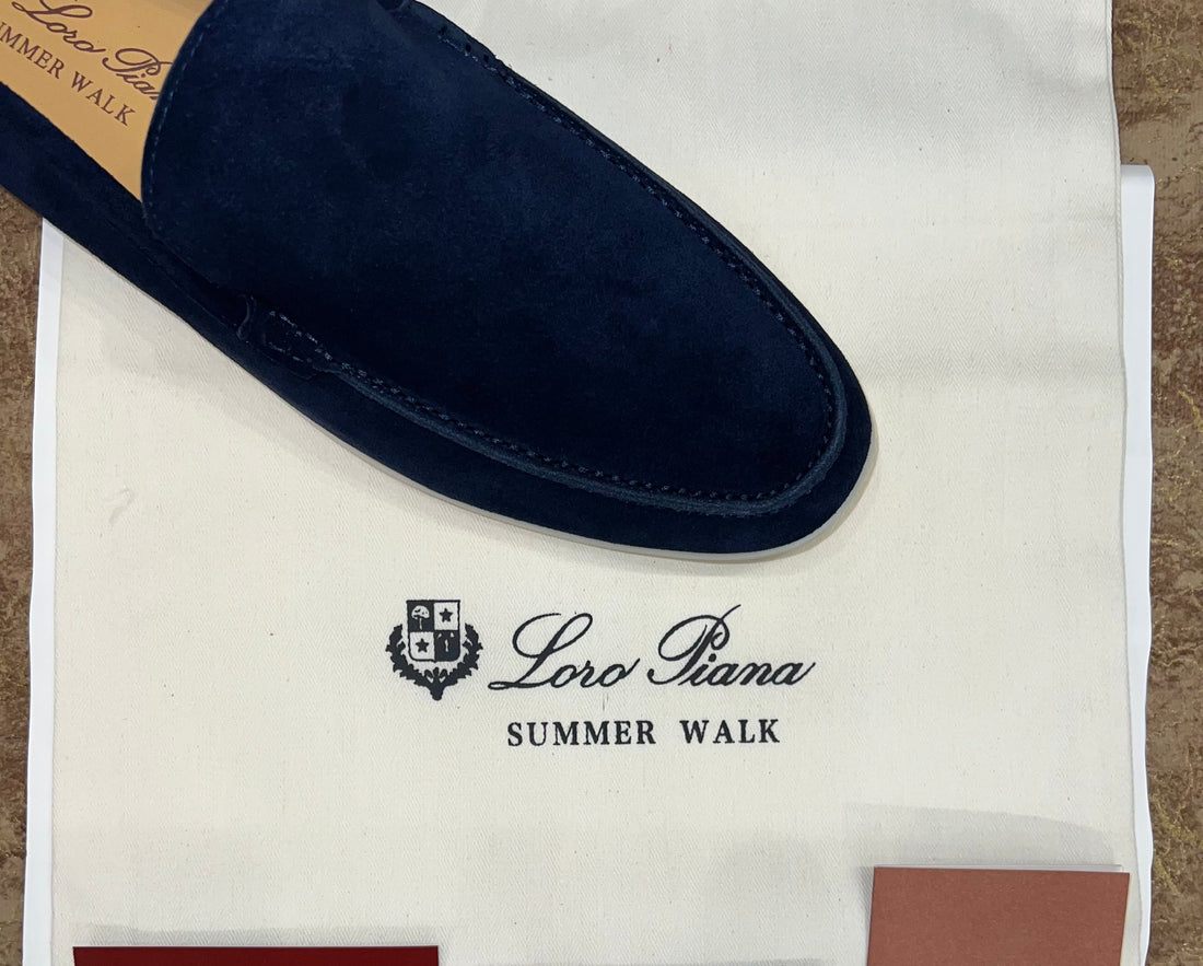 Loro Piana Summer Walk Loafer Suede - Blue