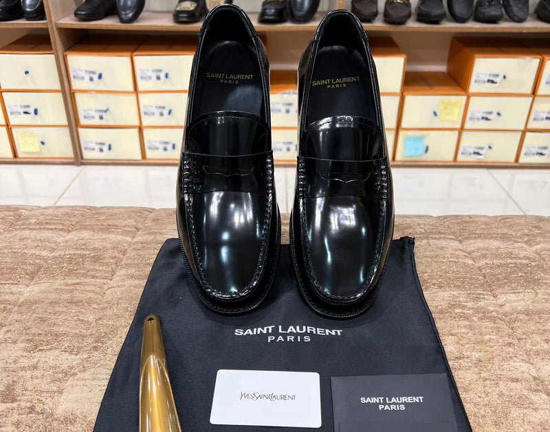 YSL Black Major Loafers
