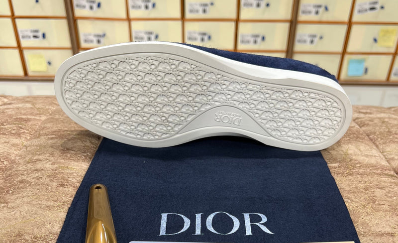 Dior Granville Blue Suede Loafers Slip On