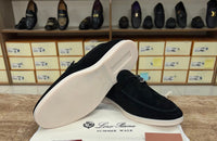 Loro Piana Summer Charms Walk Loafer Suede - Black