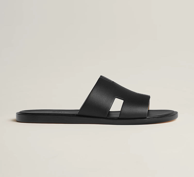 HERMÈS IZMIR BLACK SLIDE MEN
