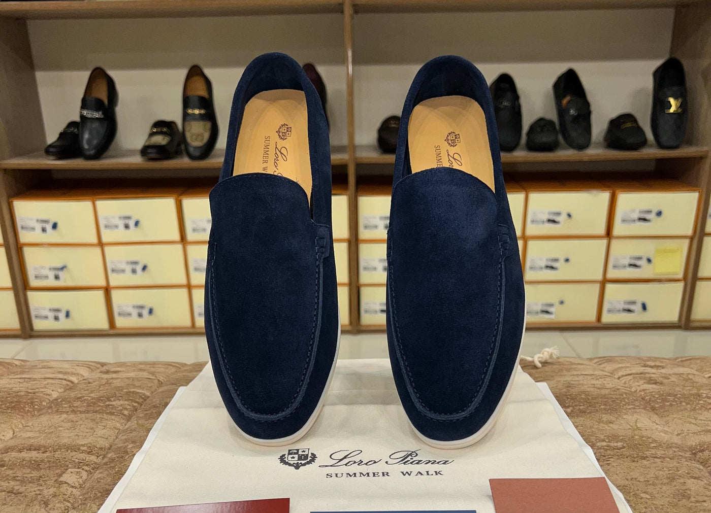 Loro Piana Summer Walk Loafer Suede - Blue