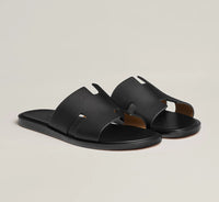 HERMÈS IZMIR BLACK SLIDE MEN