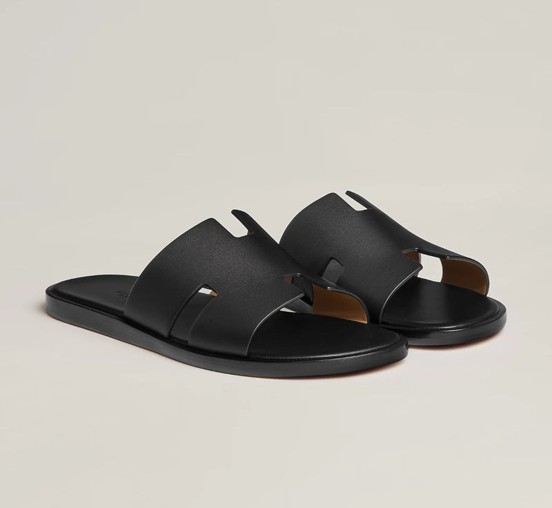 HERMÈS IZMIR BLACK SLIDE MEN