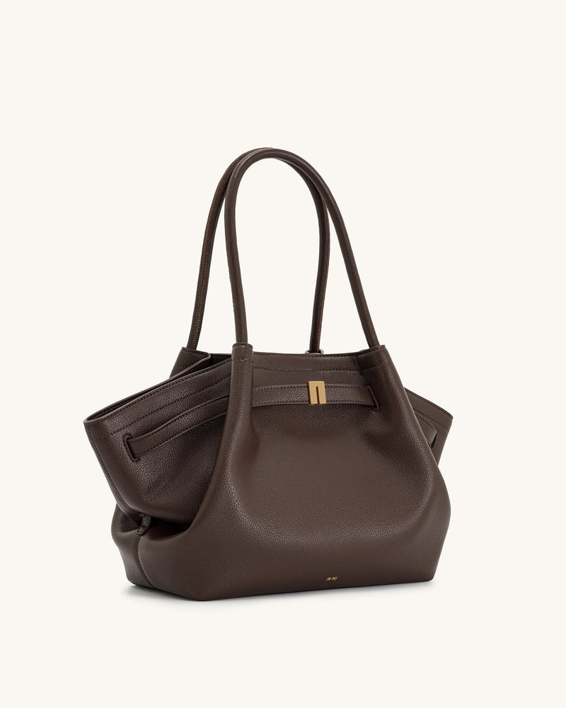 JWPEI Hana Medium Tote Bag - Dark Brown
