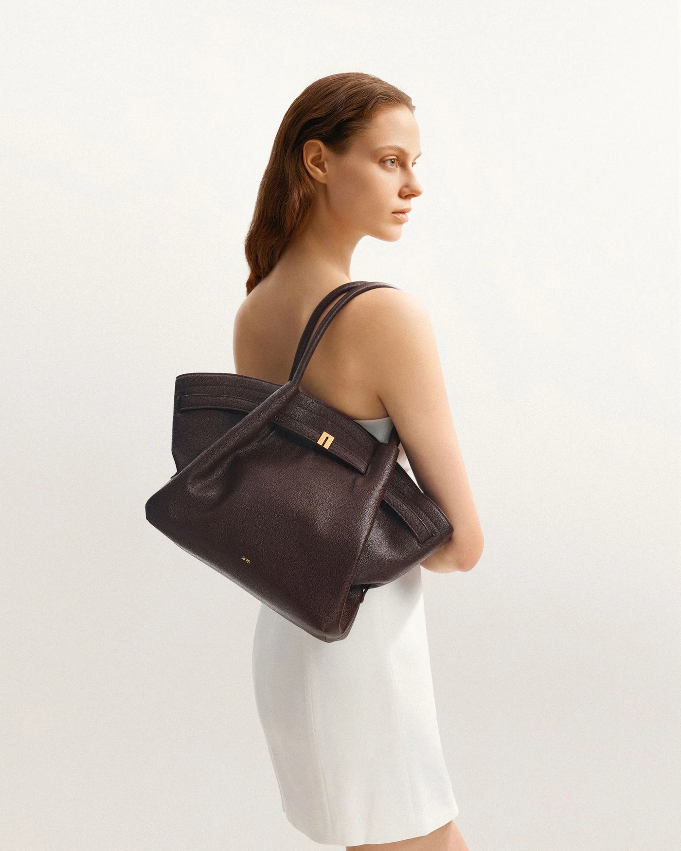 JWPEI Hana Medium Tote Bag - Dark Brown