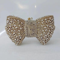 Purple Studded Crystal Work Metallic Frame Beautiful Deep Colour Handbags