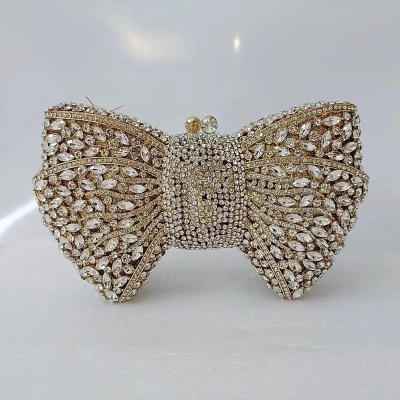 Purple Studded Crystal Work Metallic Frame Beautiful Deep Colour Handbags